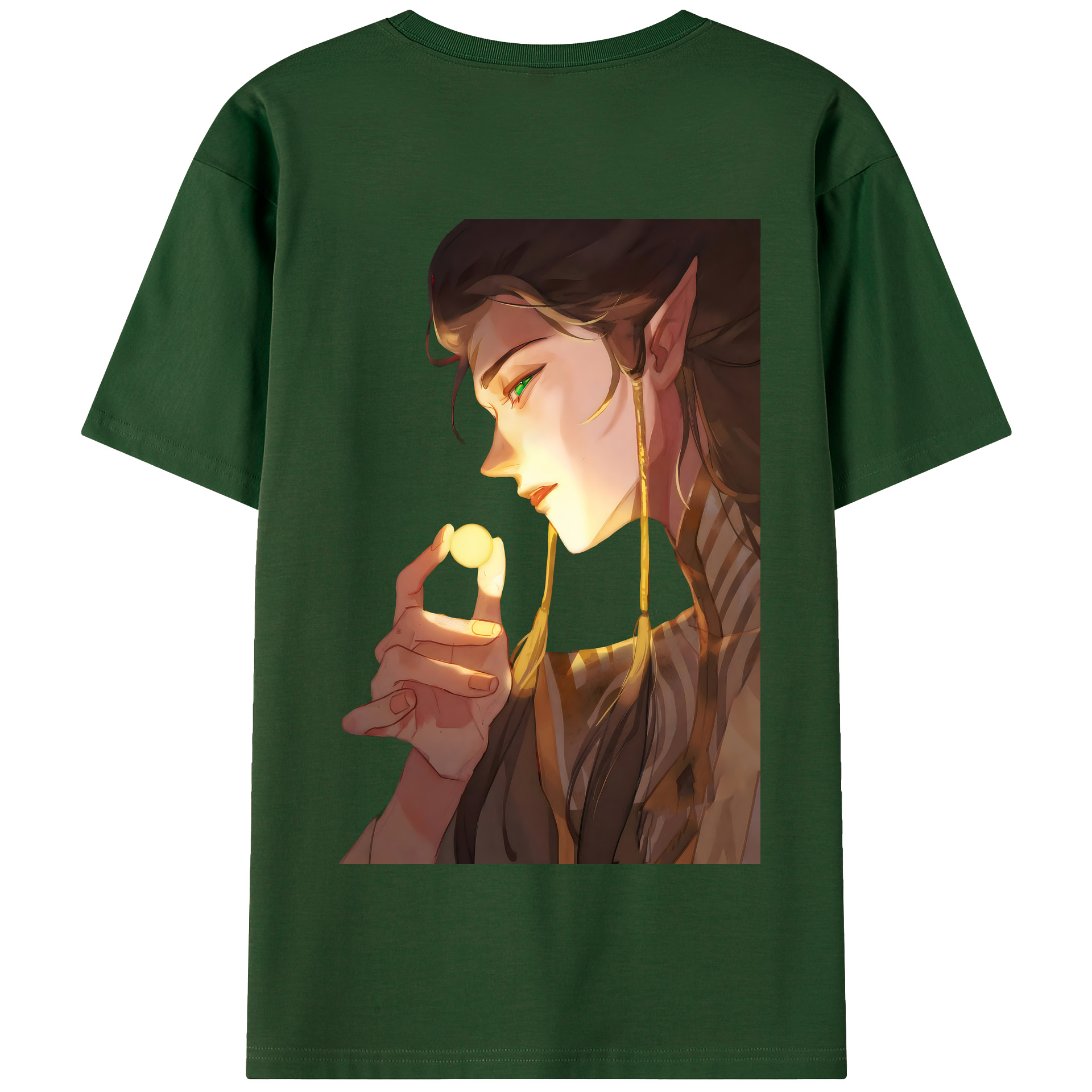 （画像用） Ne Zha 2 ナタ 魔童の大暴れ 綿100％半袖Tシャツ（背面プリント）